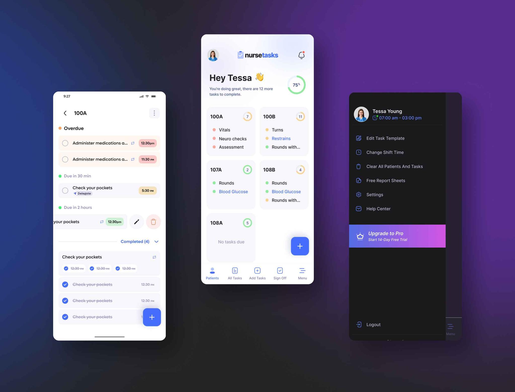 Task Management System for Healthcare and Nursing Professionals case study